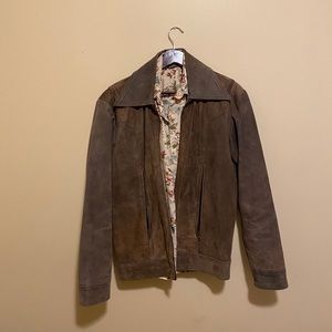 LeatherCult Men’s Brown Suede Leather Jacket